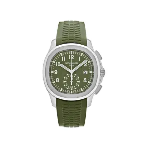 Patek Philippe Aquanaut 5968G-010 Chronograph White Gold Khaki Green Dial (2022)