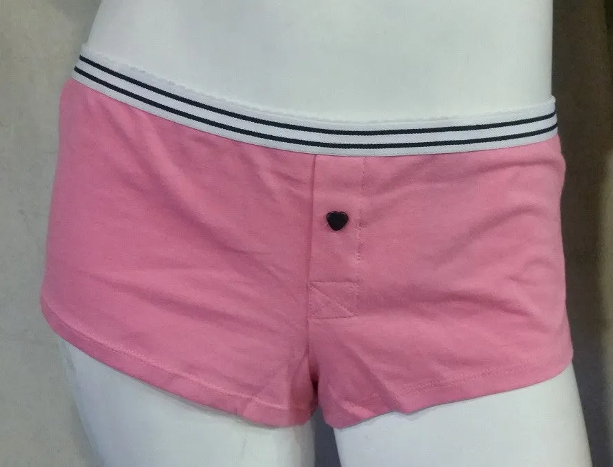 Pink Cotton Boyshorts with White Band