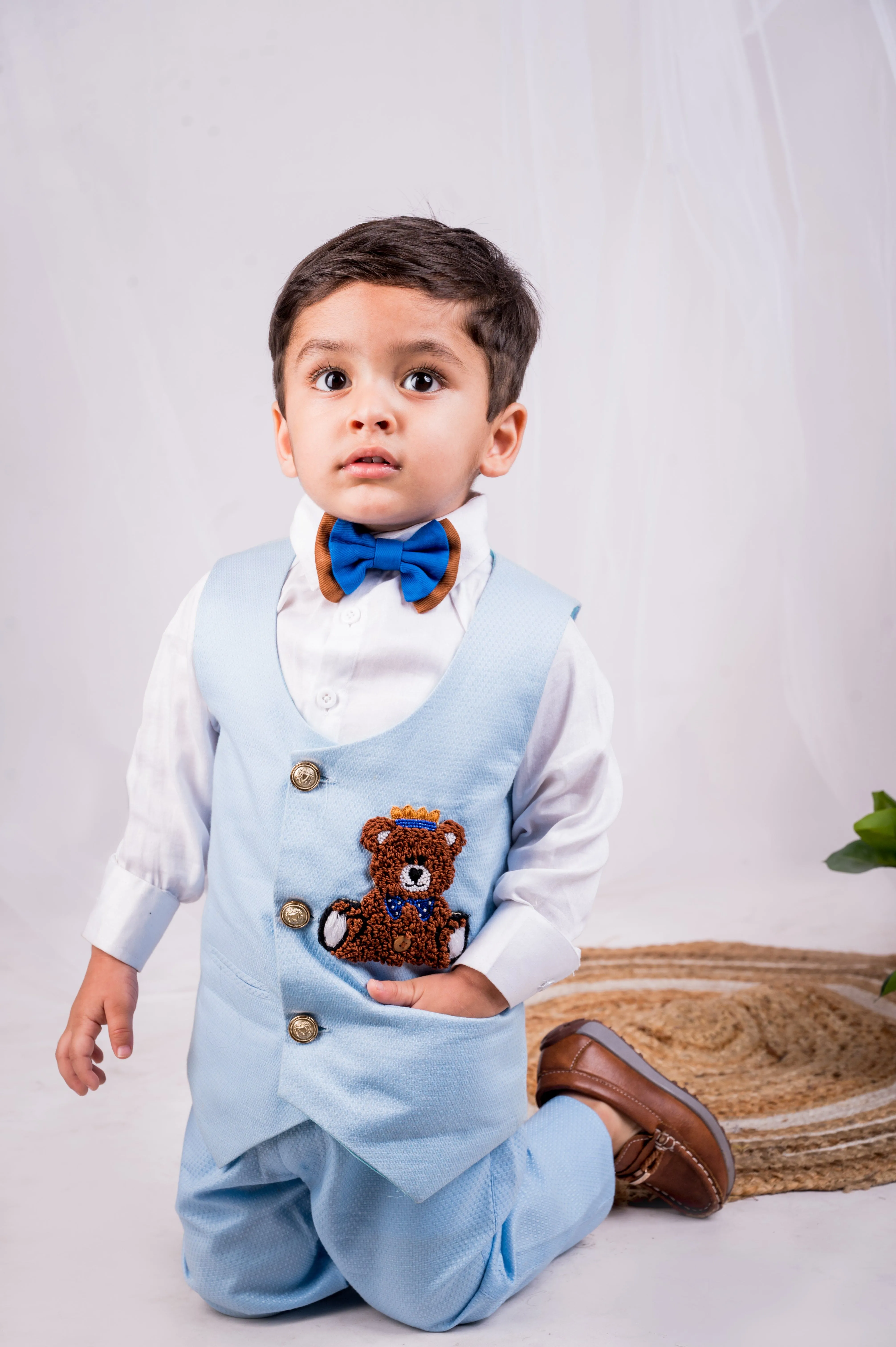 Pre-Order:  Cute Teddy Waistcoat Set