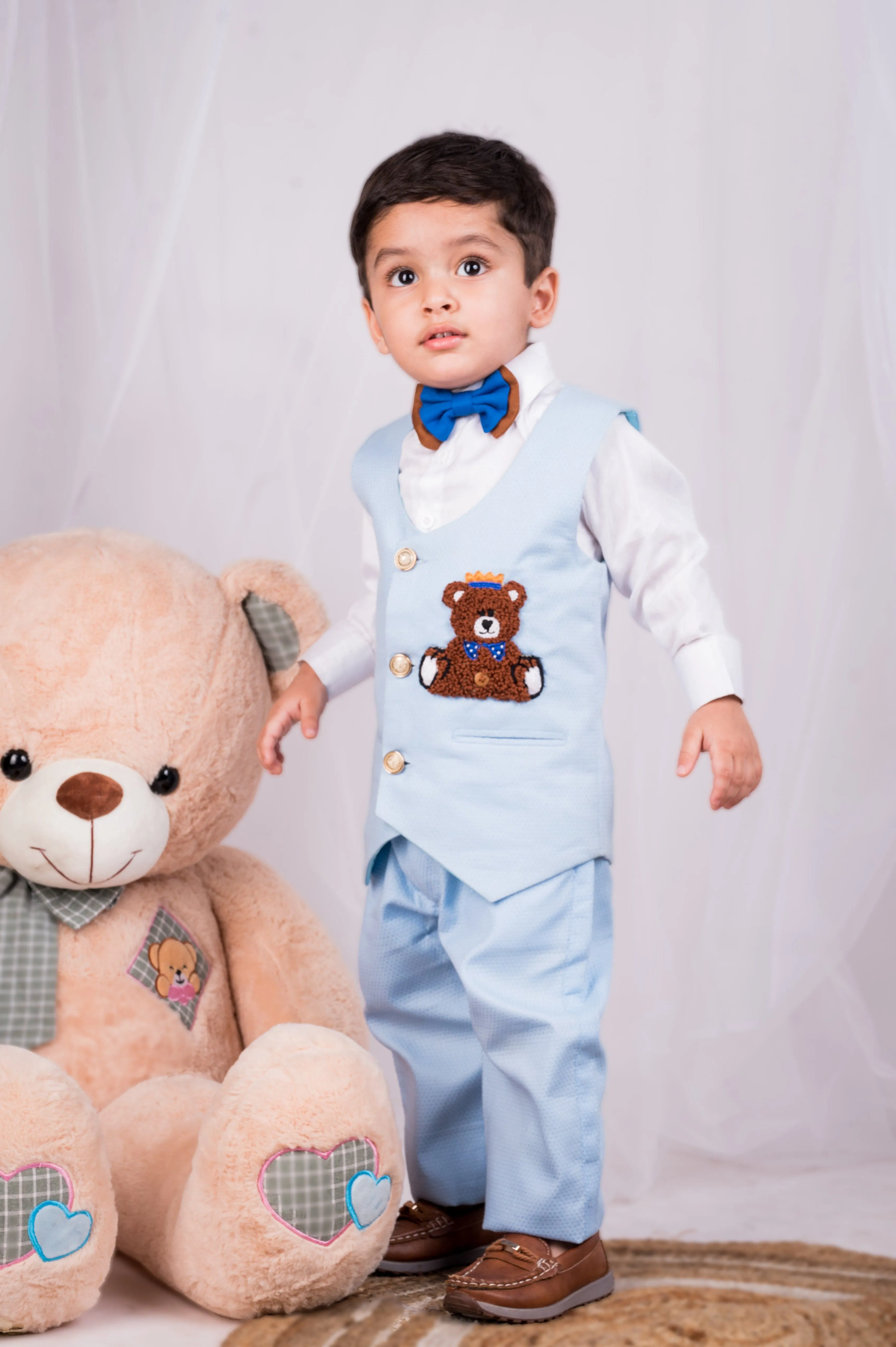 Pre-Order:  Cute Teddy Waistcoat Set