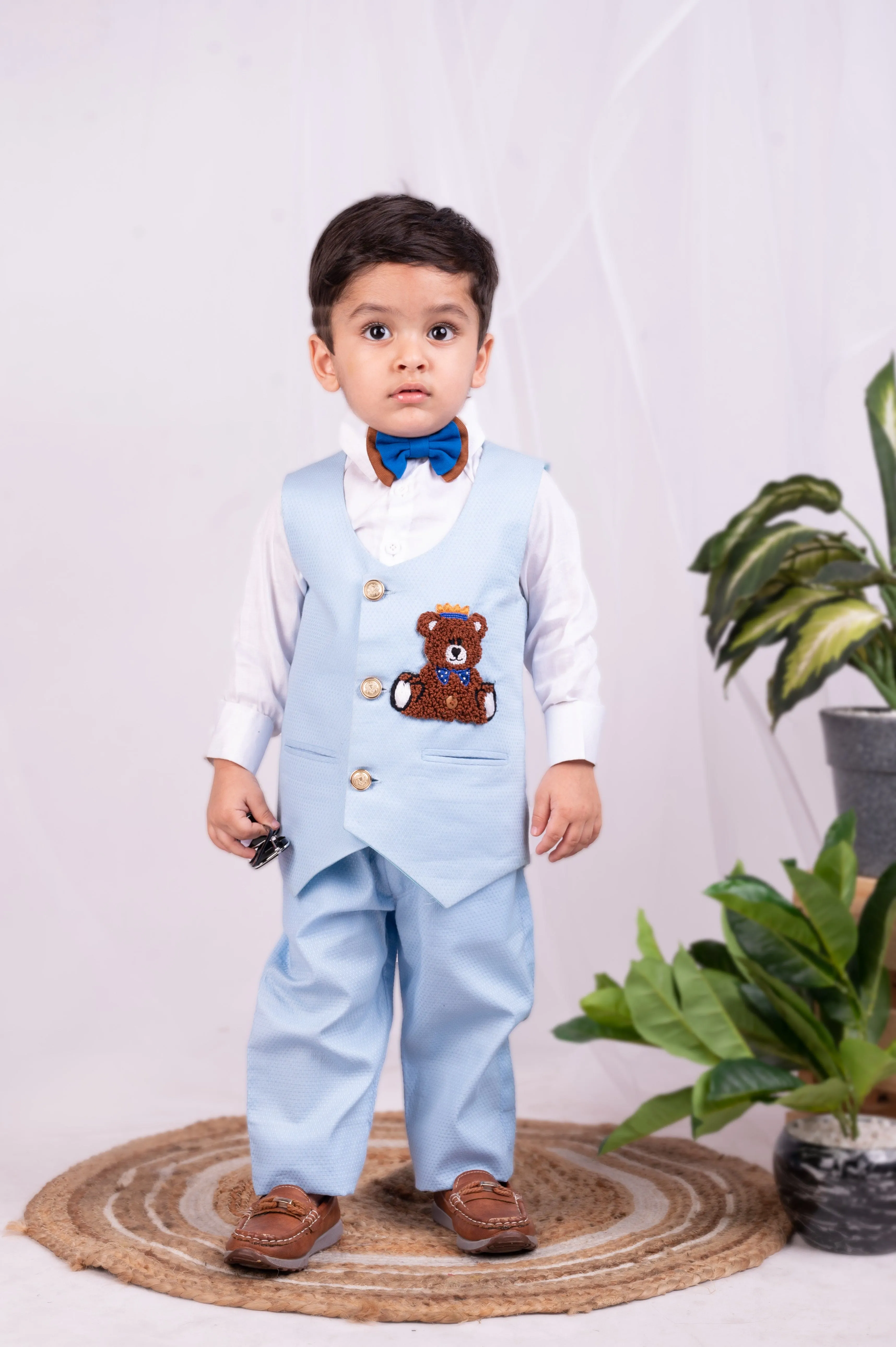 Pre-Order:  Cute Teddy Waistcoat Set