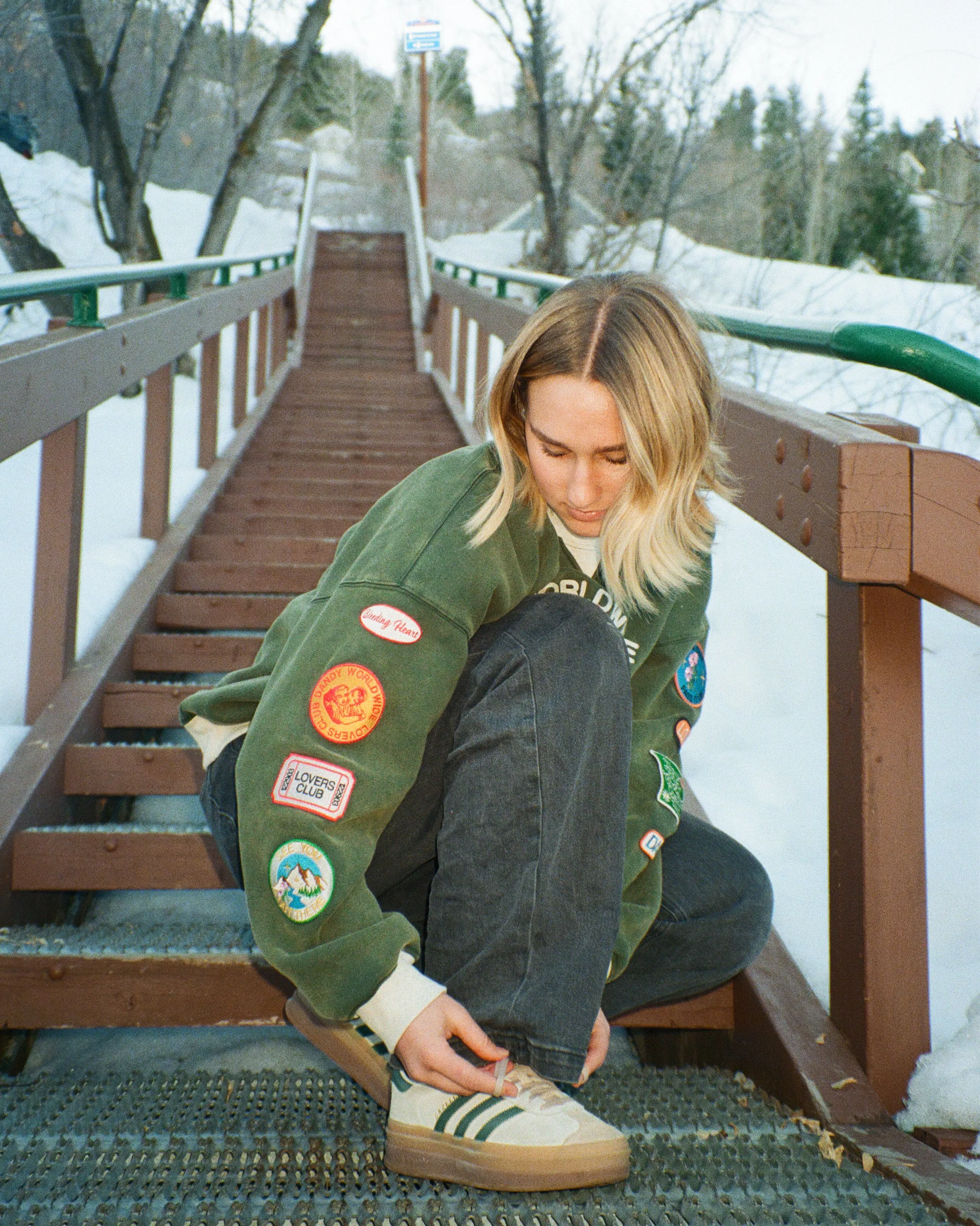 "Lovers Club" Crew Neck in Vintage Washed Green