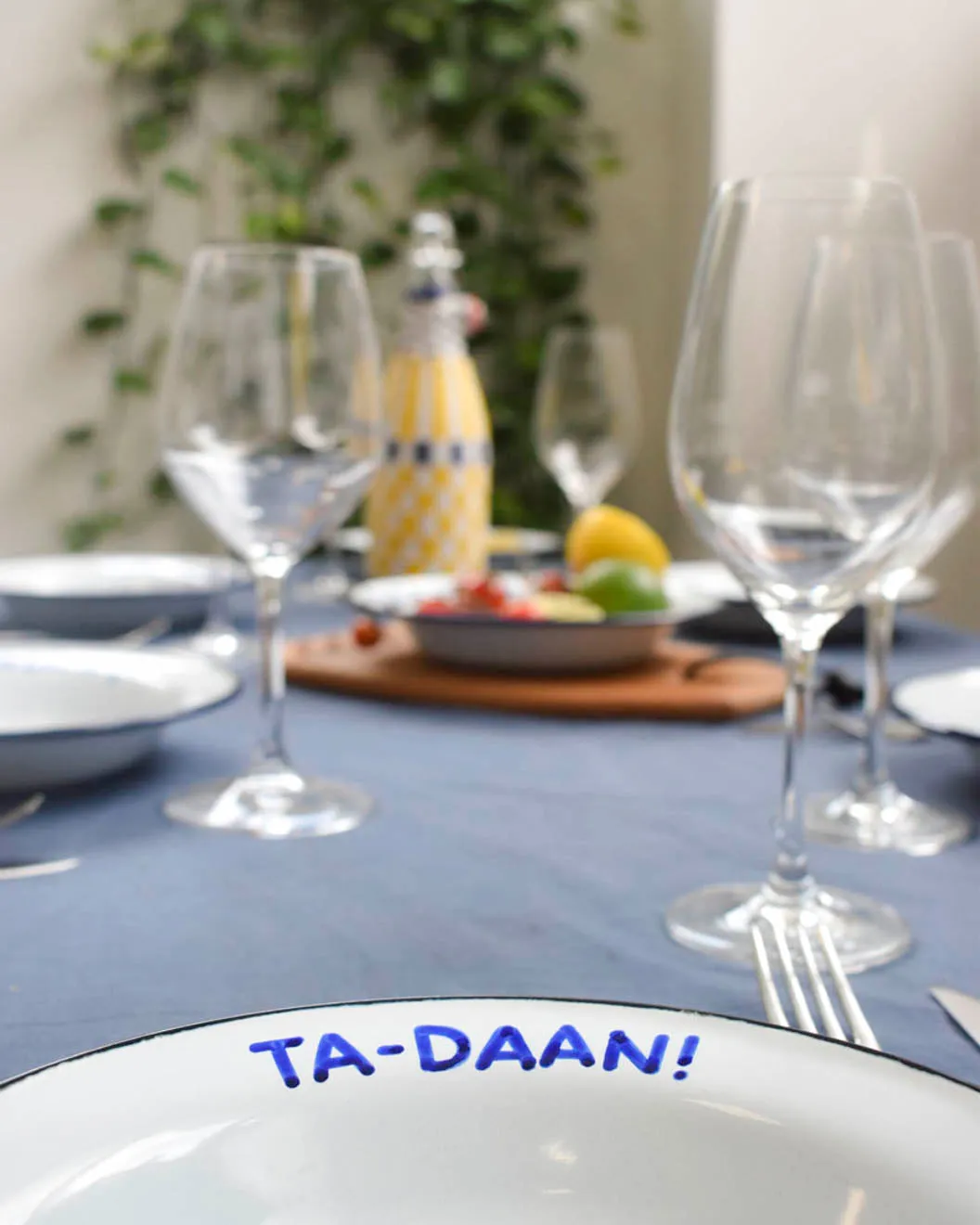 "TA-DAAN" enamel deep plate