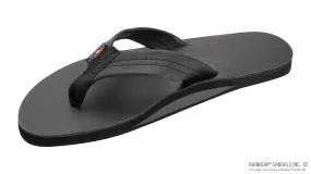 Rainbow Sandals Men's - Single Layer - 1" Strap - Black