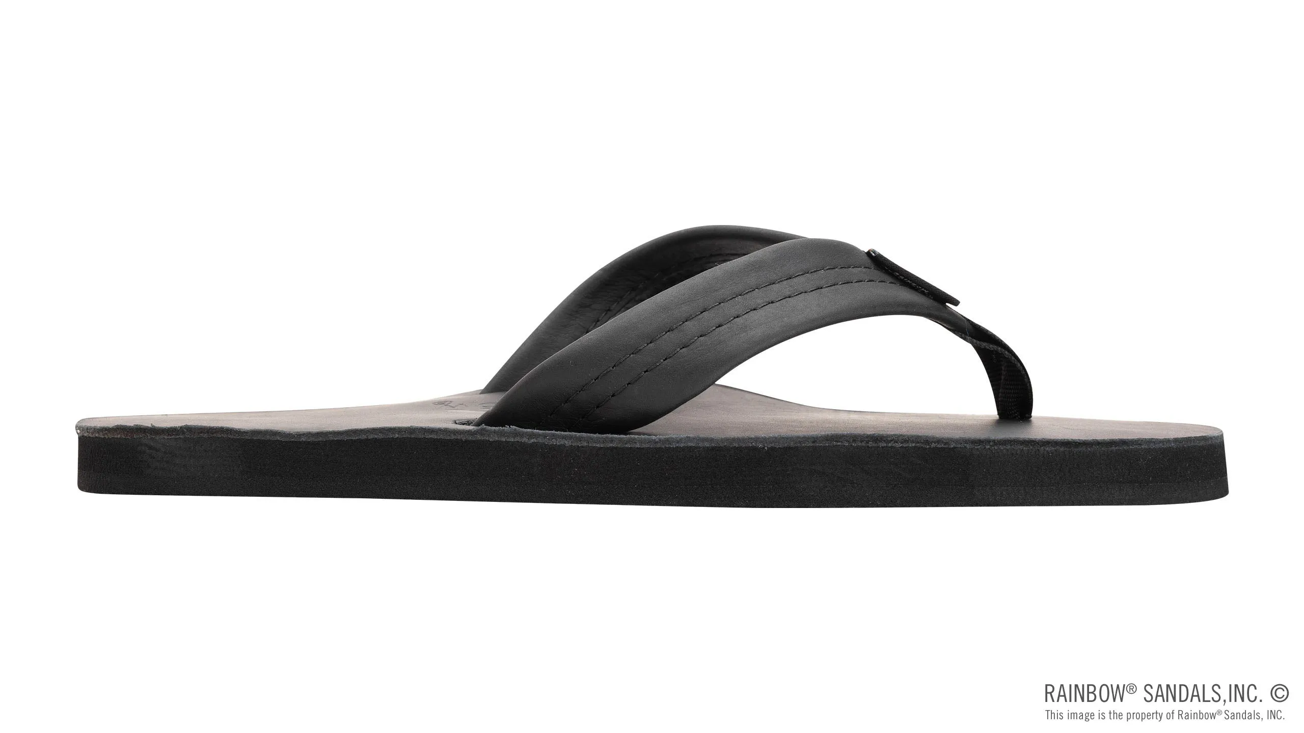 Rainbow Sandals Men's - Single Layer - 1" Strap - Black