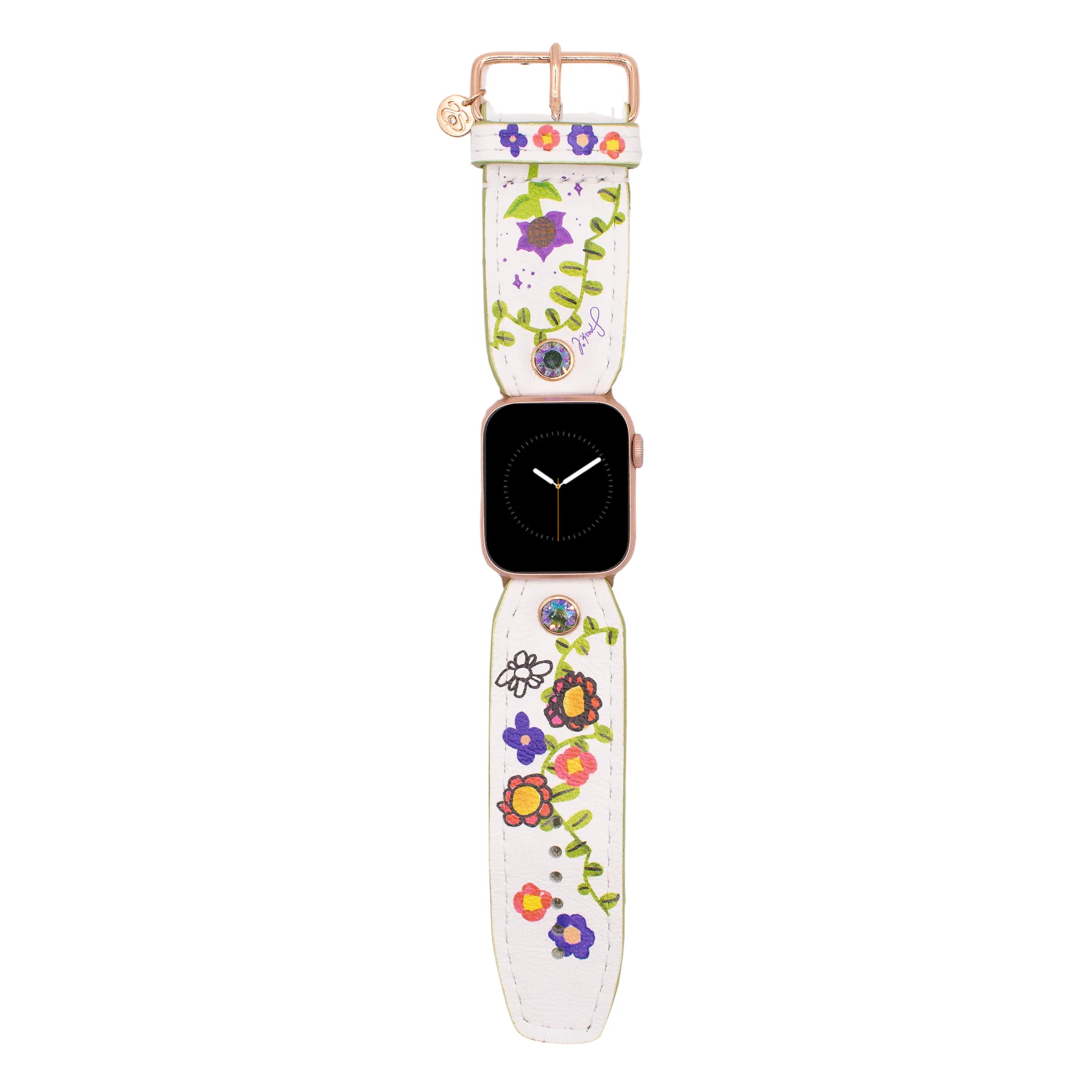 Ready to Ship - "Growing Up" on White Watchband