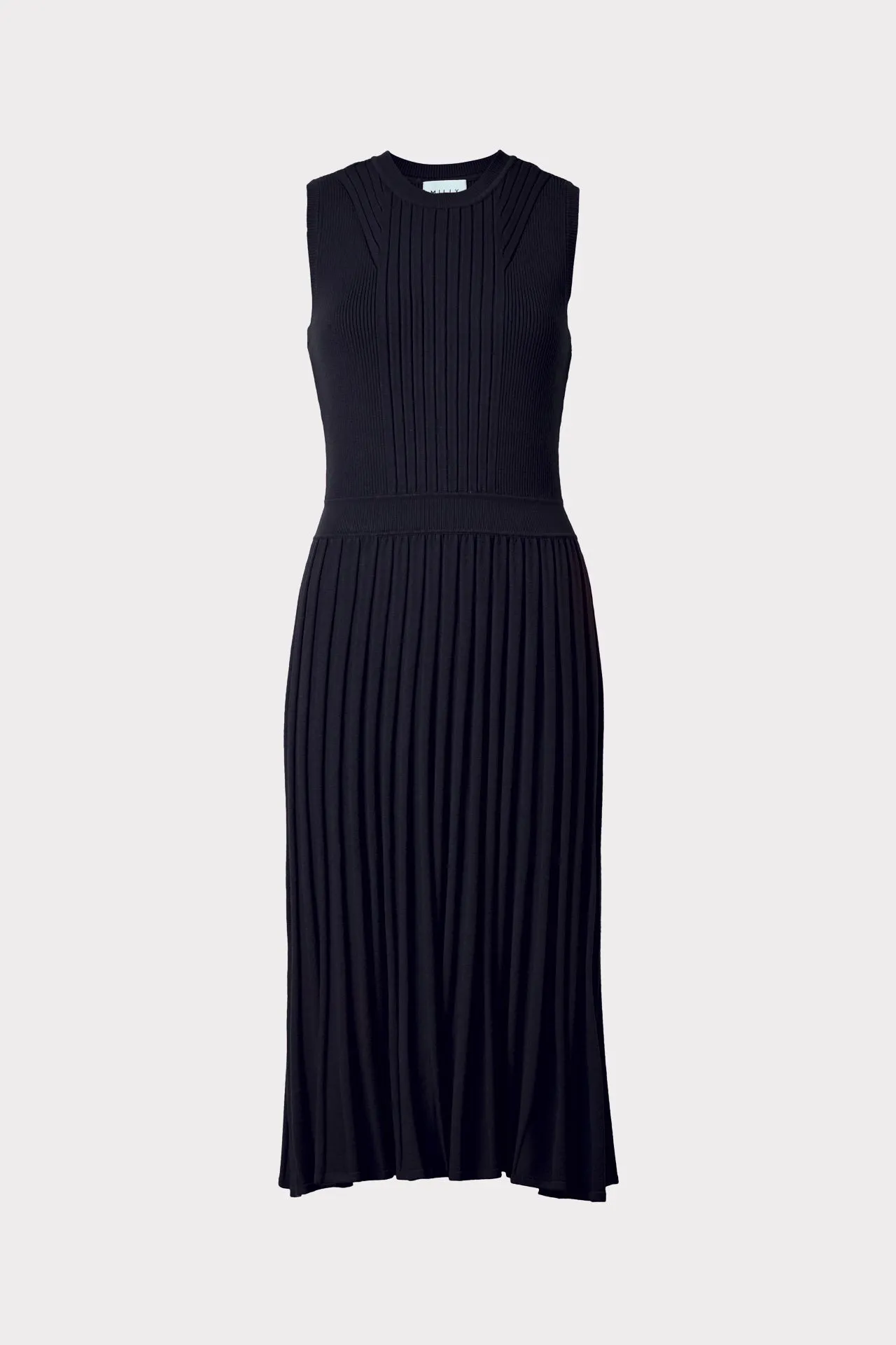 Rib Mix Pleated Dress