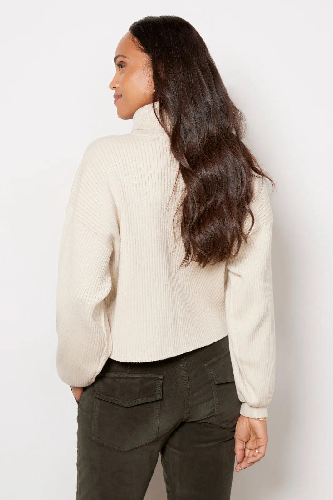 Rib Mock Neck Sweater