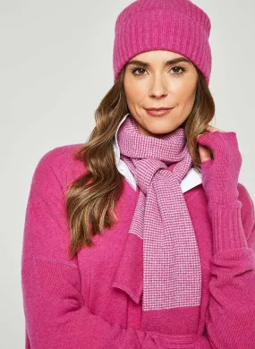 Ribbed Cashmere Hat - Pink Soda