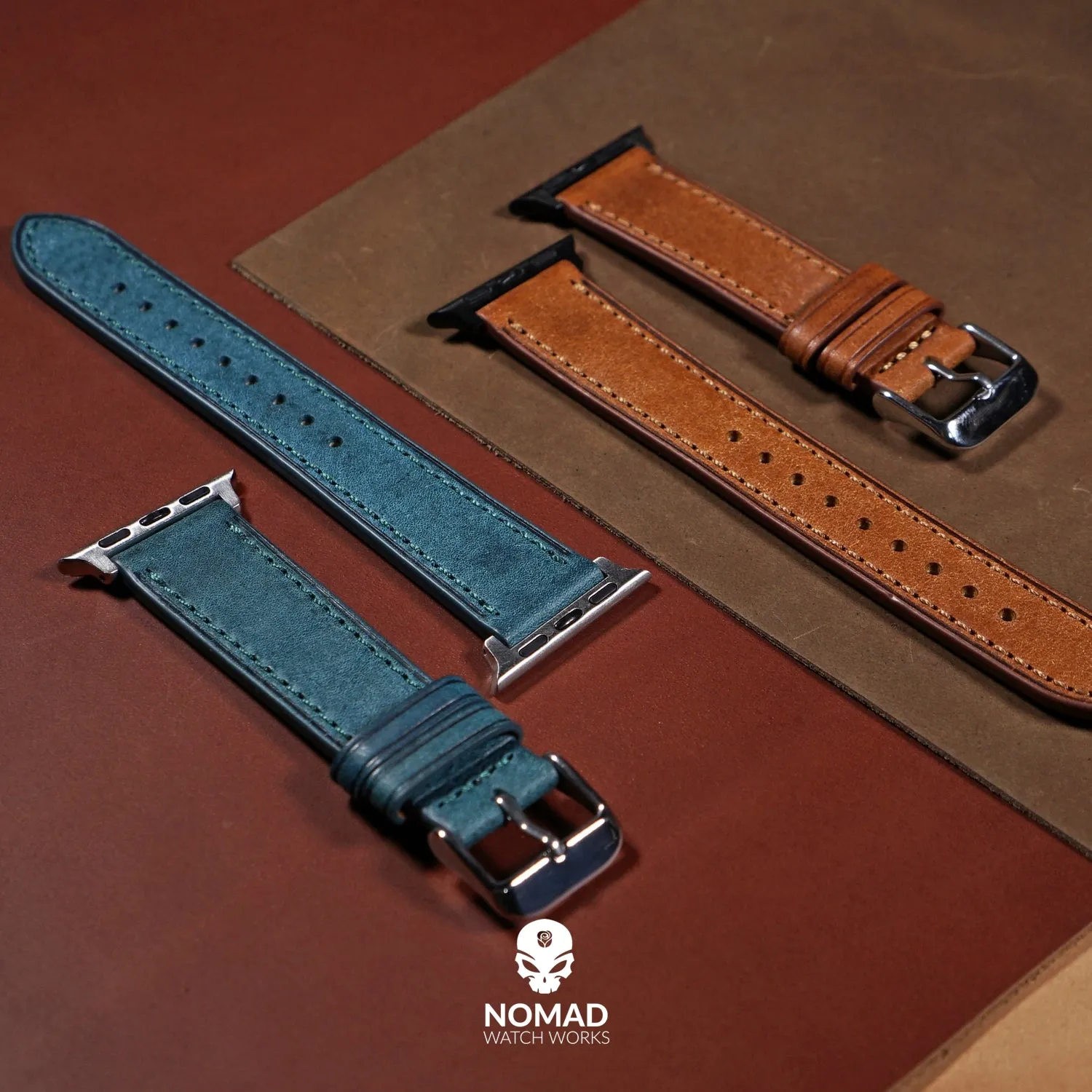 Signature Pueblo Leather Strap in Ortensia (Apple Watch)