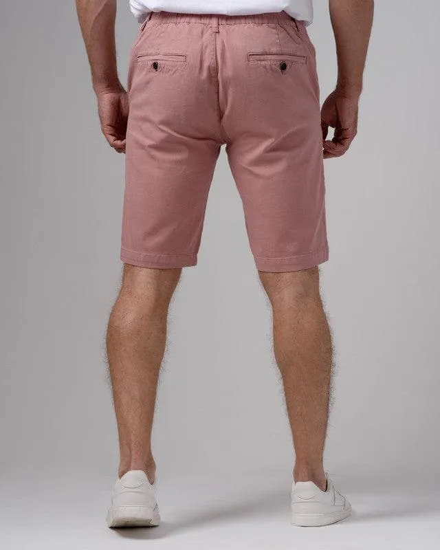 SLIM-FIT CHINO SHORT - CASSIS