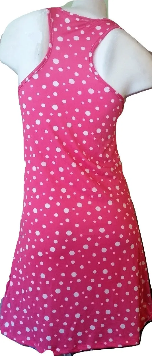 Slinky Slip-on Nightie Hot Pink w/ Polka Dot