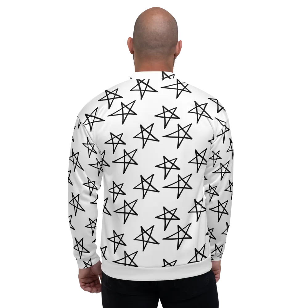 Star Doodles Unisex Bomber Jacket