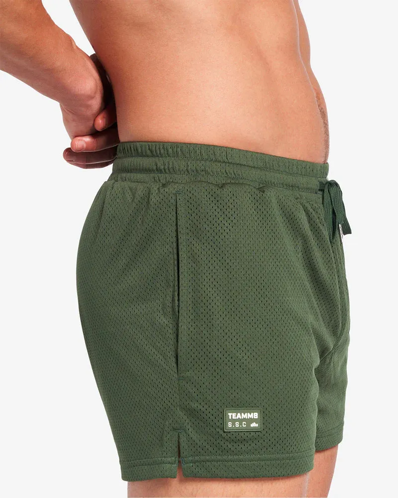 Teamm8 S.S.C 3" mesh short forest green