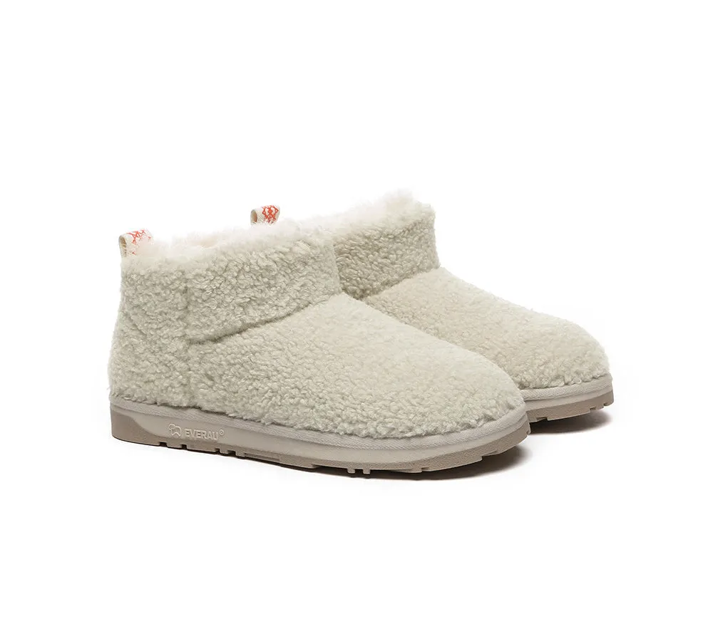 UGG Sheepskin Wool Plush Ankle Boots Ultra Teddycozy