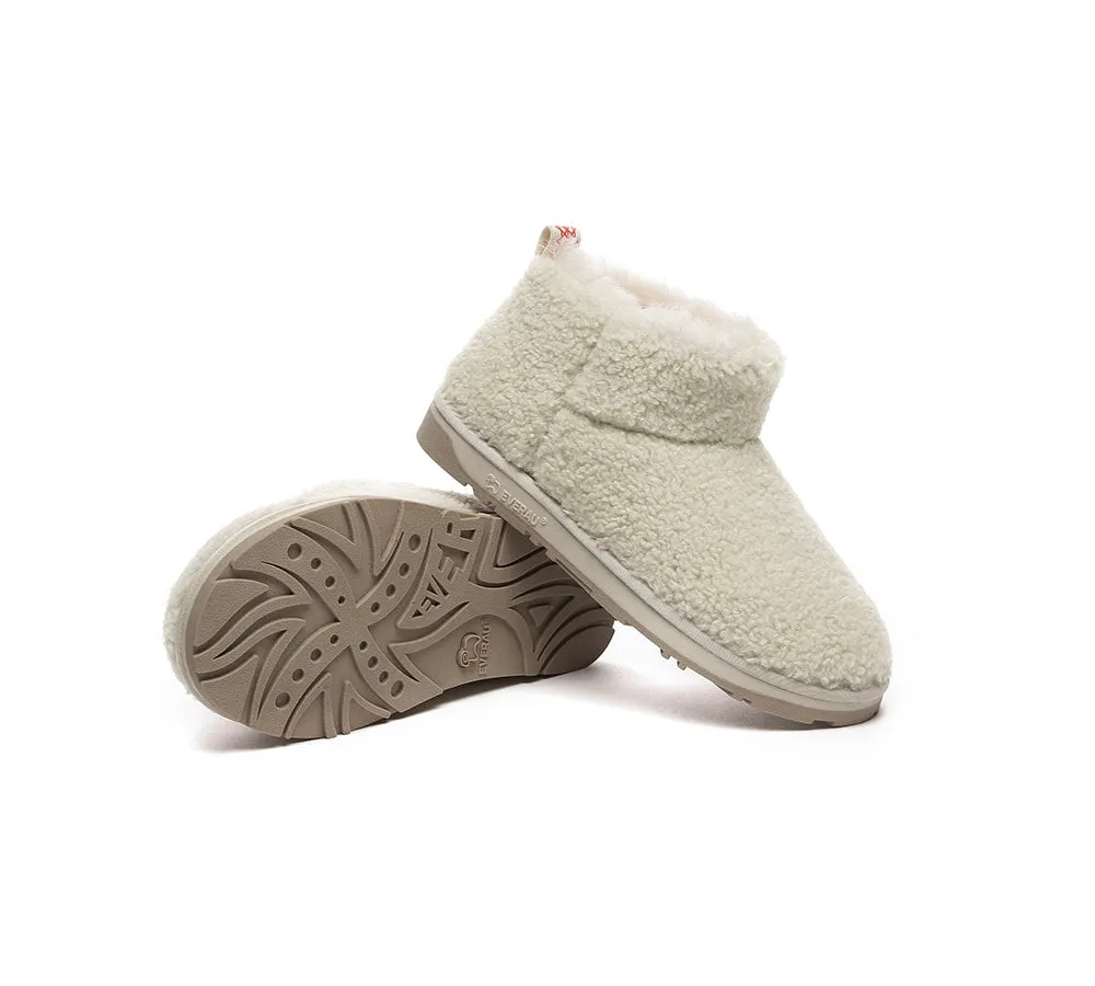 UGG Sheepskin Wool Plush Ankle Boots Ultra Teddycozy