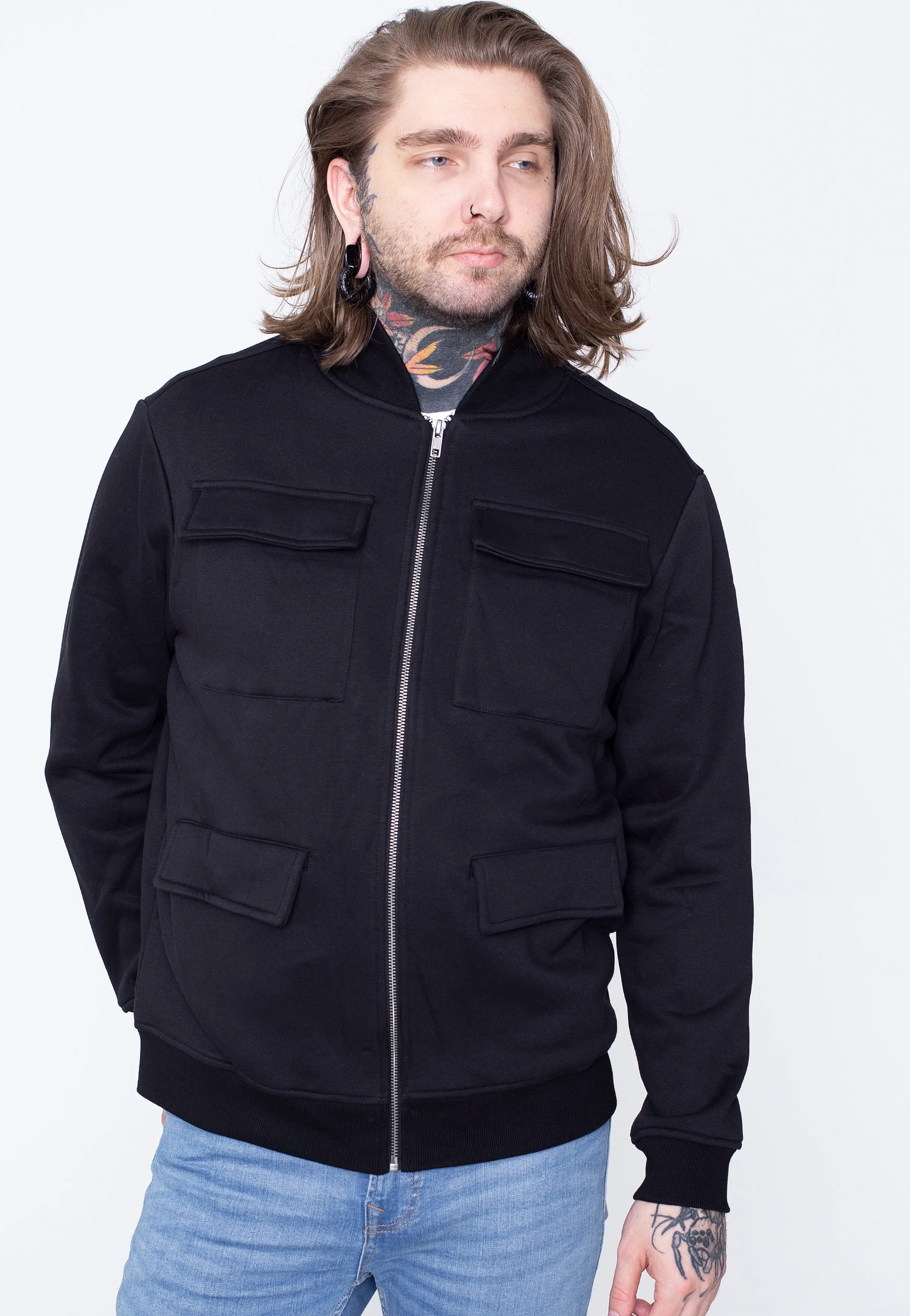 Urban Classics - M65 Sweat Bomber Black - Jacket