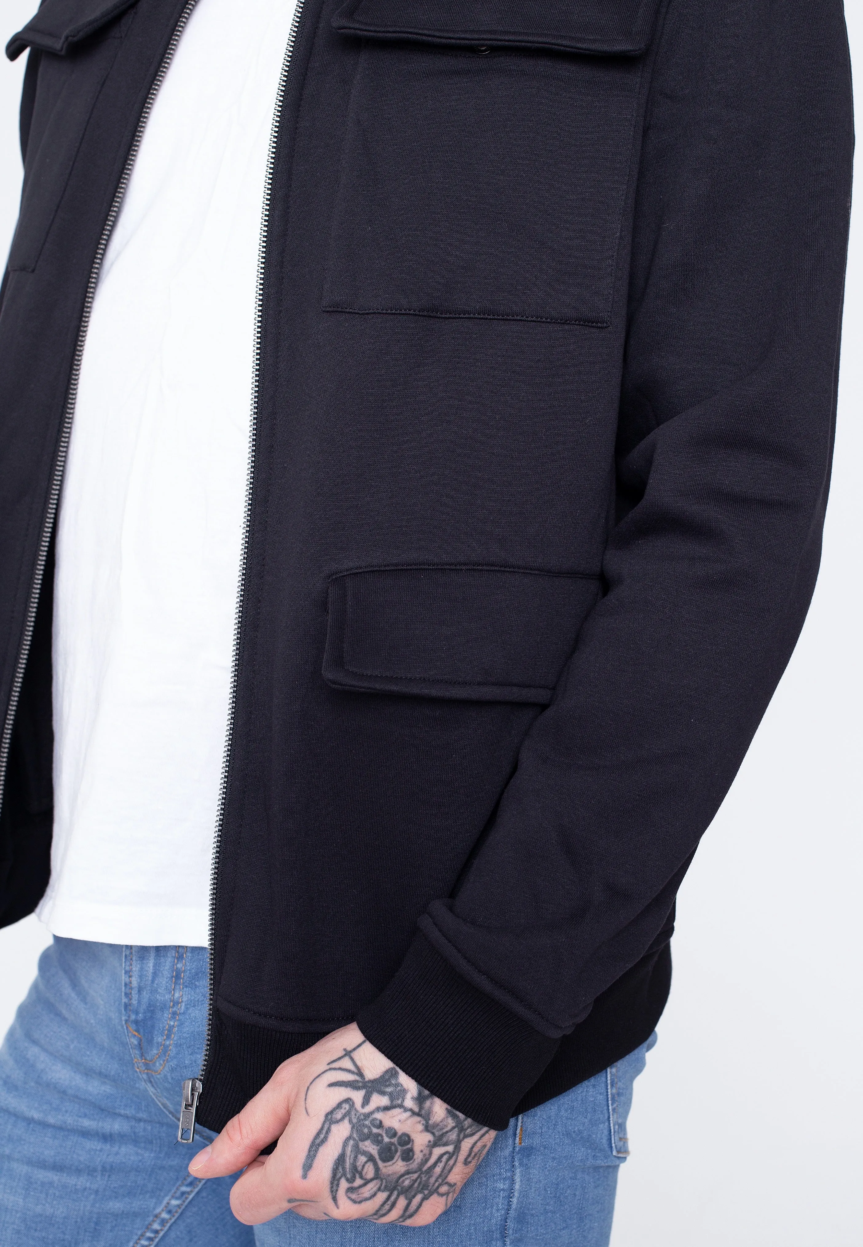 Urban Classics - M65 Sweat Bomber Black - Jacket