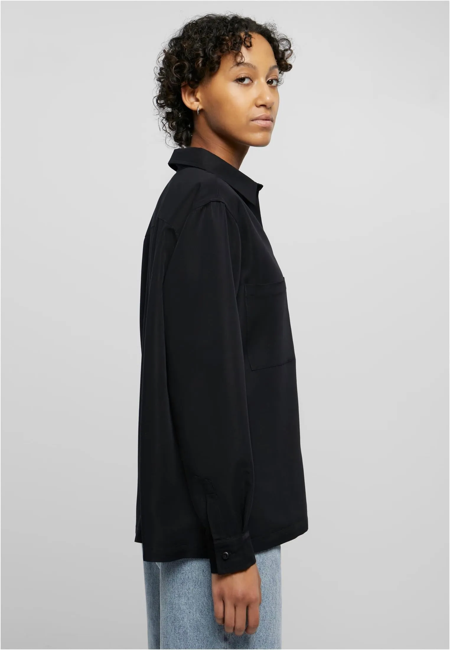 Urban Classics - Oversized Twill Black - Blouse