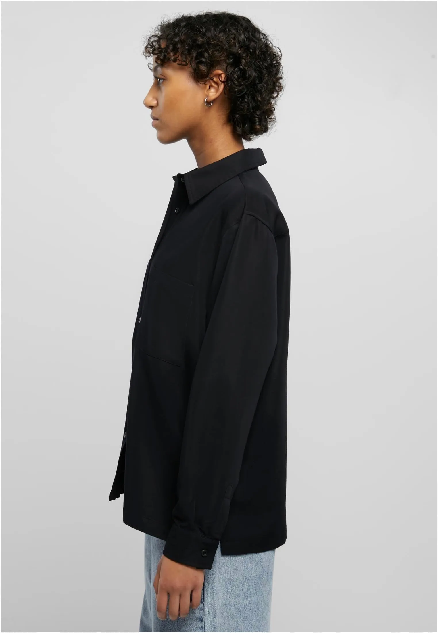 Urban Classics - Oversized Twill Black - Blouse