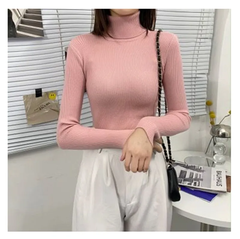 Women Turtleneck Casual Soft Knit Sweaters