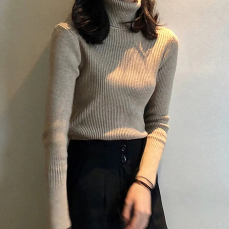 Women Turtleneck Casual Soft Knit Sweaters