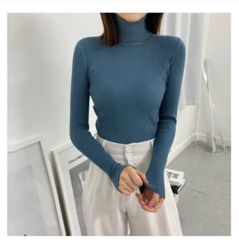 Women Turtleneck Casual Soft Knit Sweaters