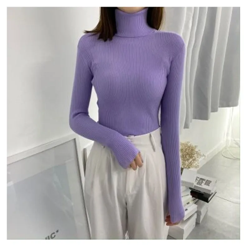 Women Turtleneck Casual Soft Knit Sweaters