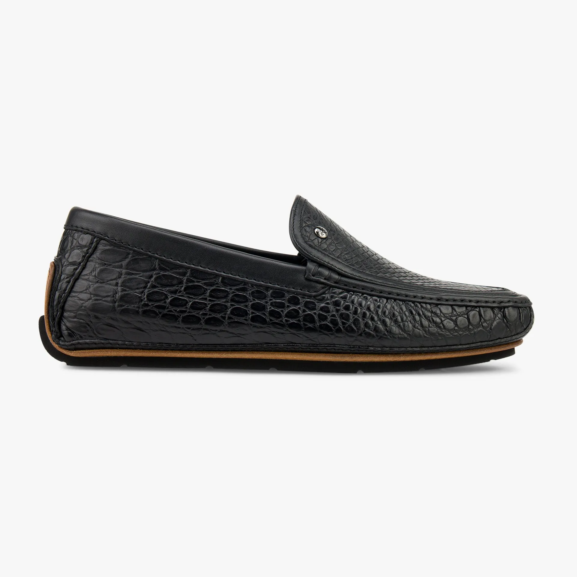 Zilli Semi-Matt Caiman Skin Slip-On