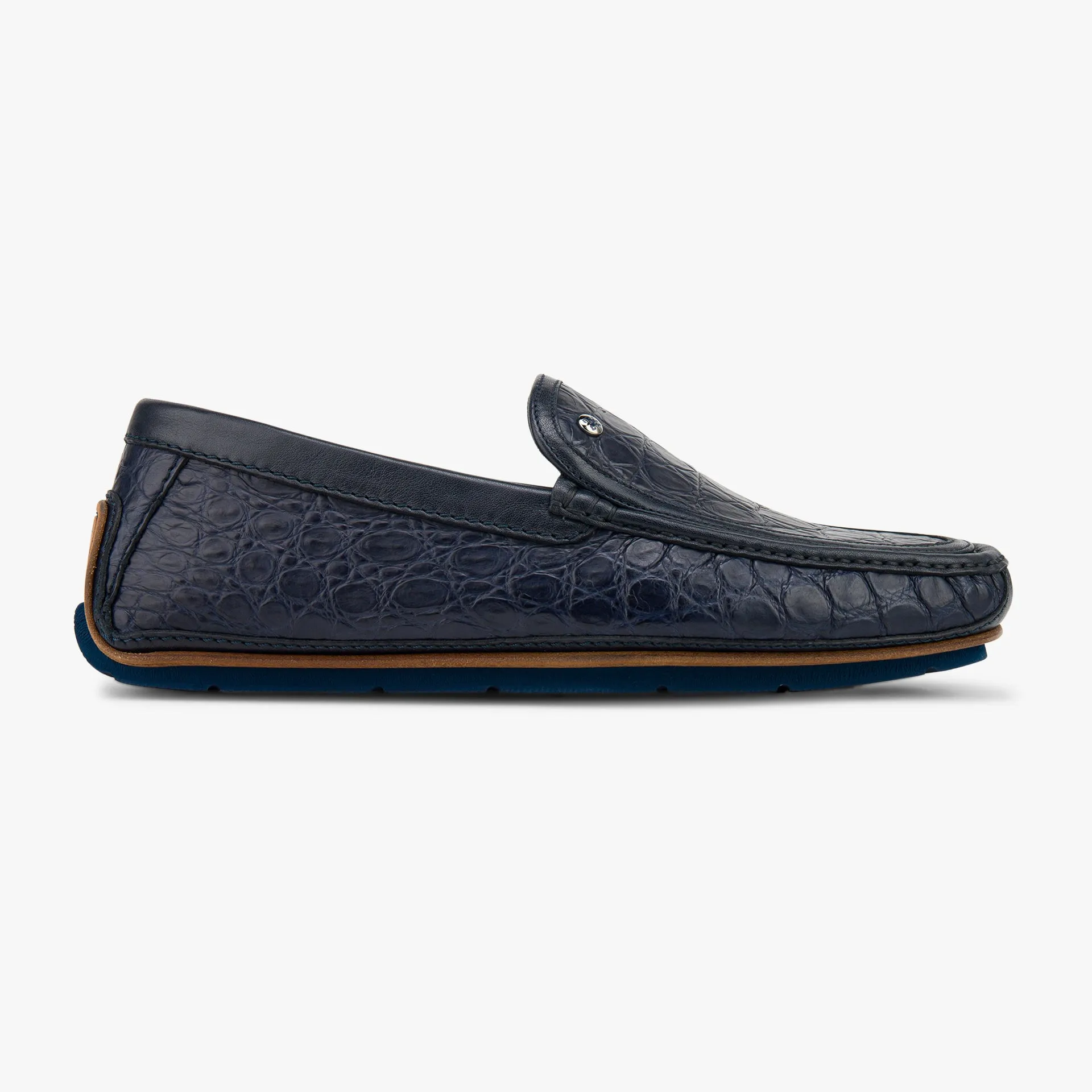 Zilli Semi-Matt Caiman Skin Slip-On