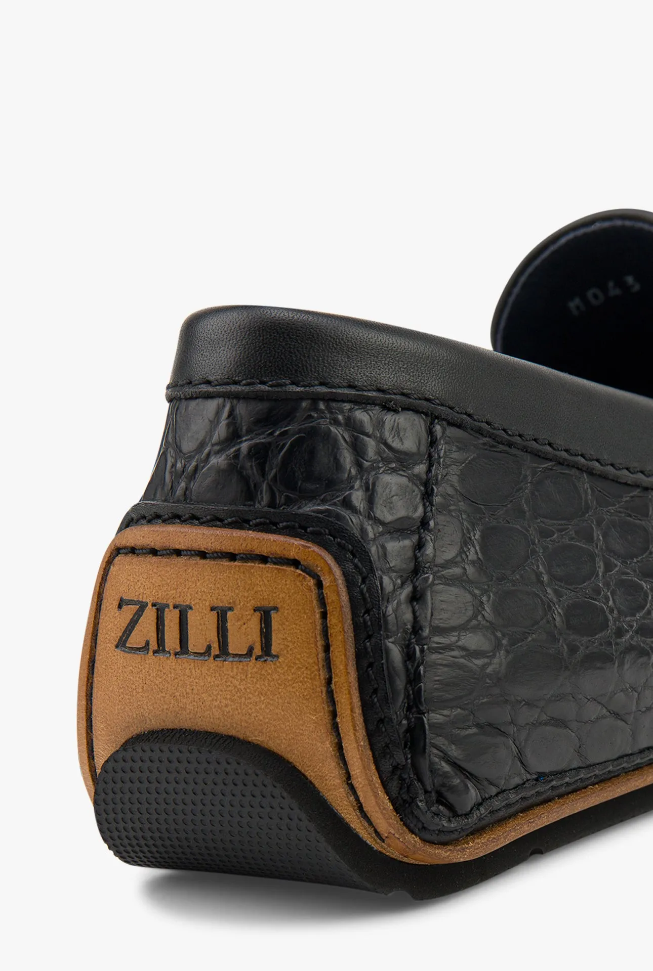 Zilli Semi-Matt Caiman Skin Slip-On