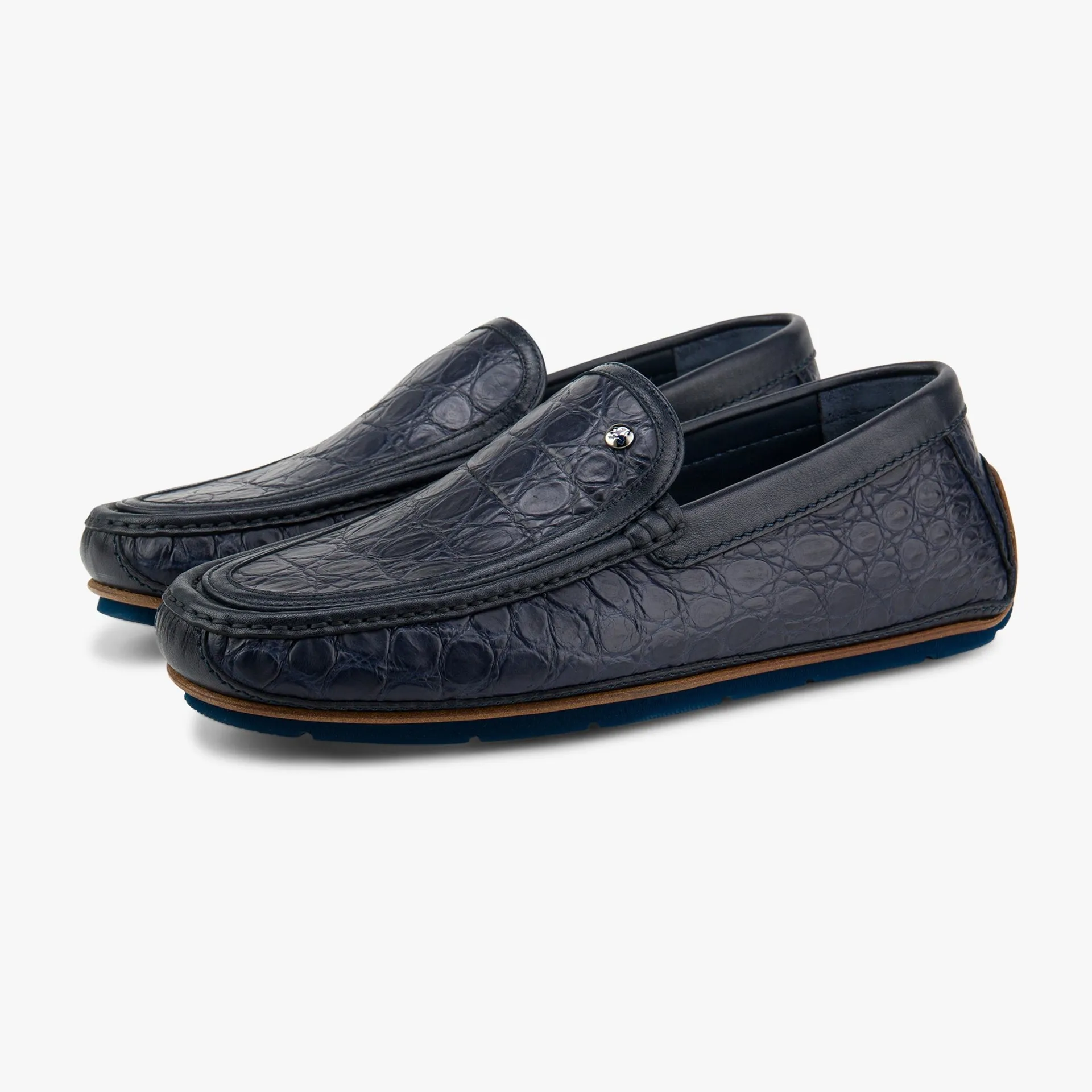 Zilli Semi-Matt Caiman Skin Slip-On