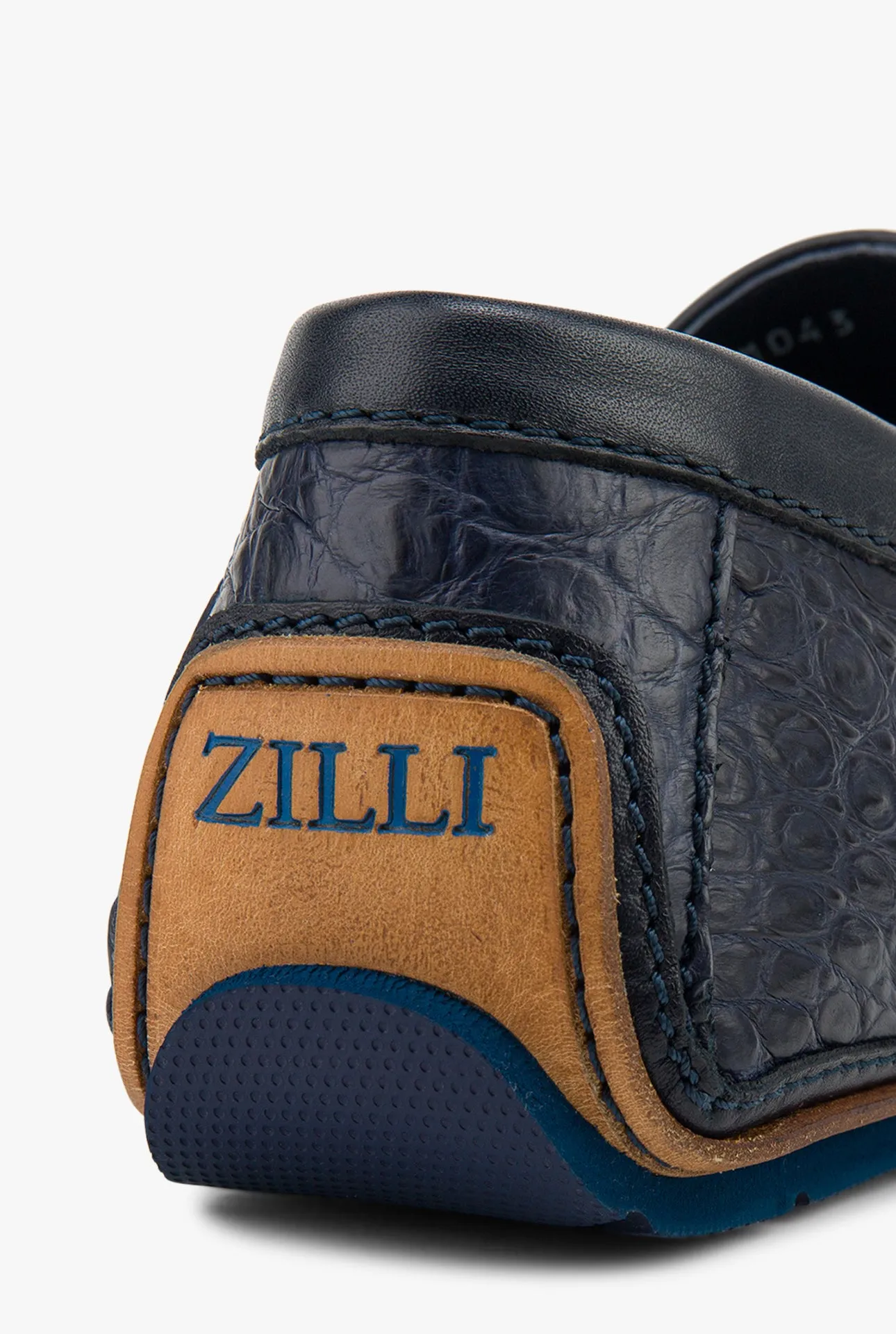 Zilli Semi-Matt Caiman Skin Slip-On